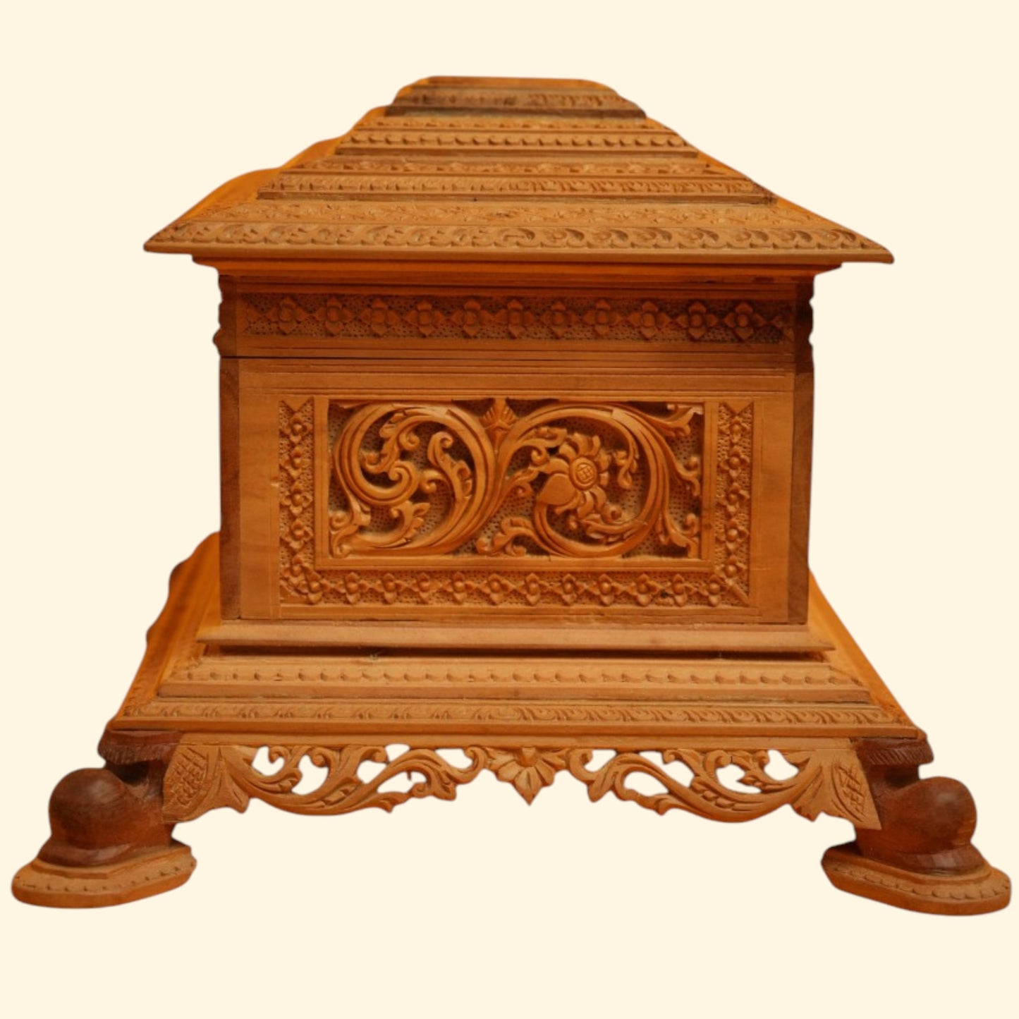 Shivani Wood-Flower design Jewellery box
