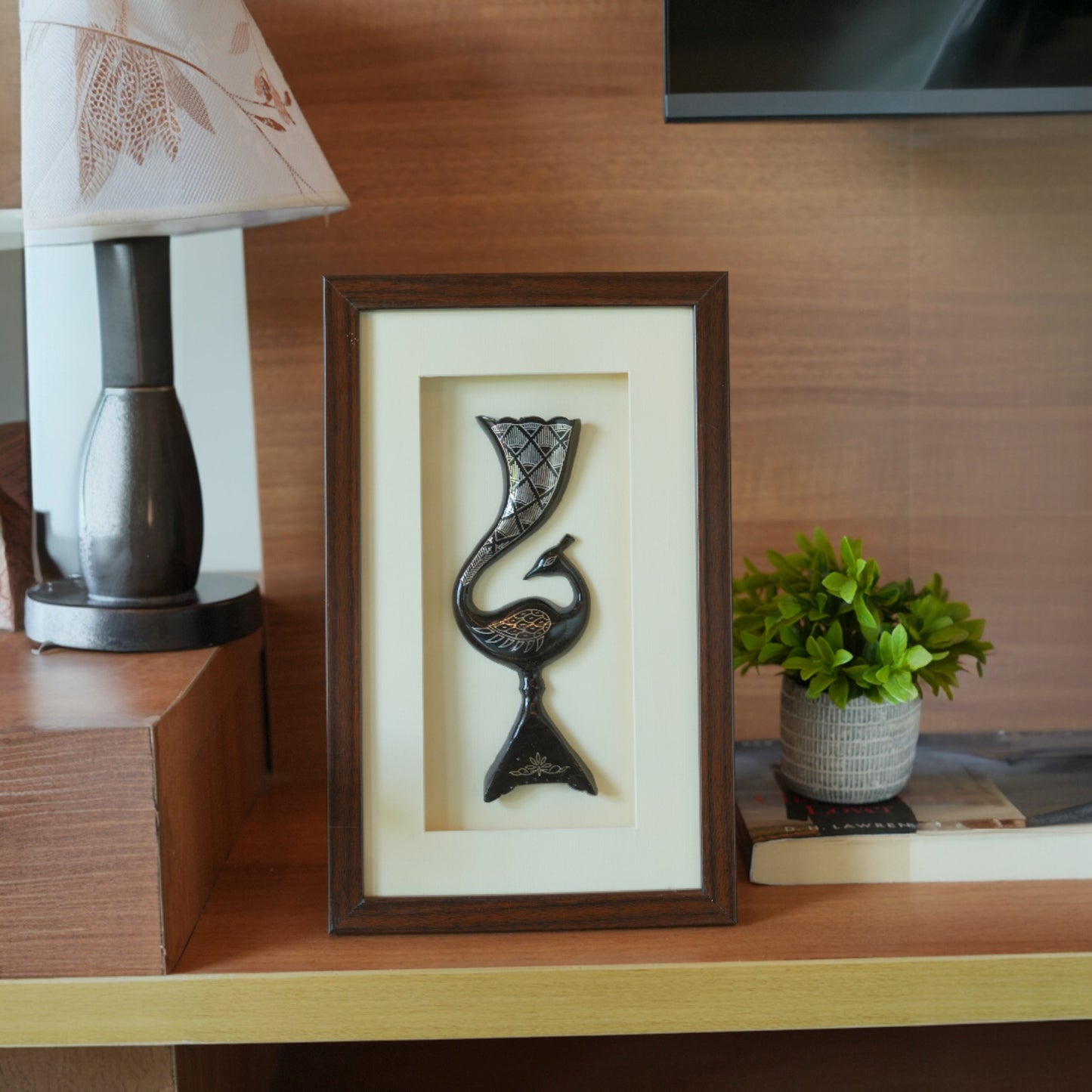 Single Peacock wall hanging