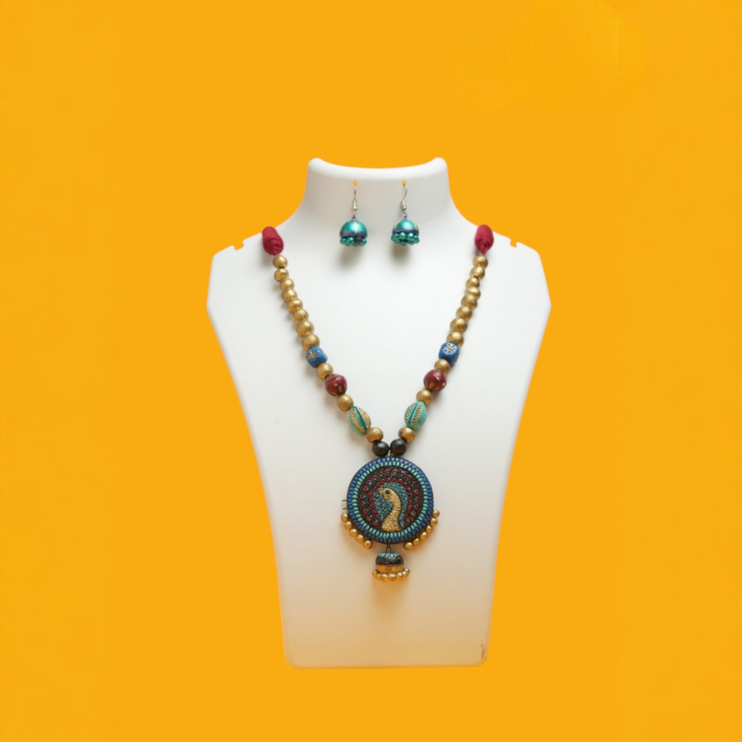 Peacock design Terracotta Jewellery