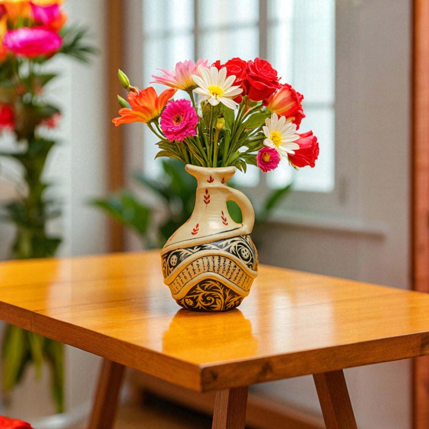 Jar shape table decor