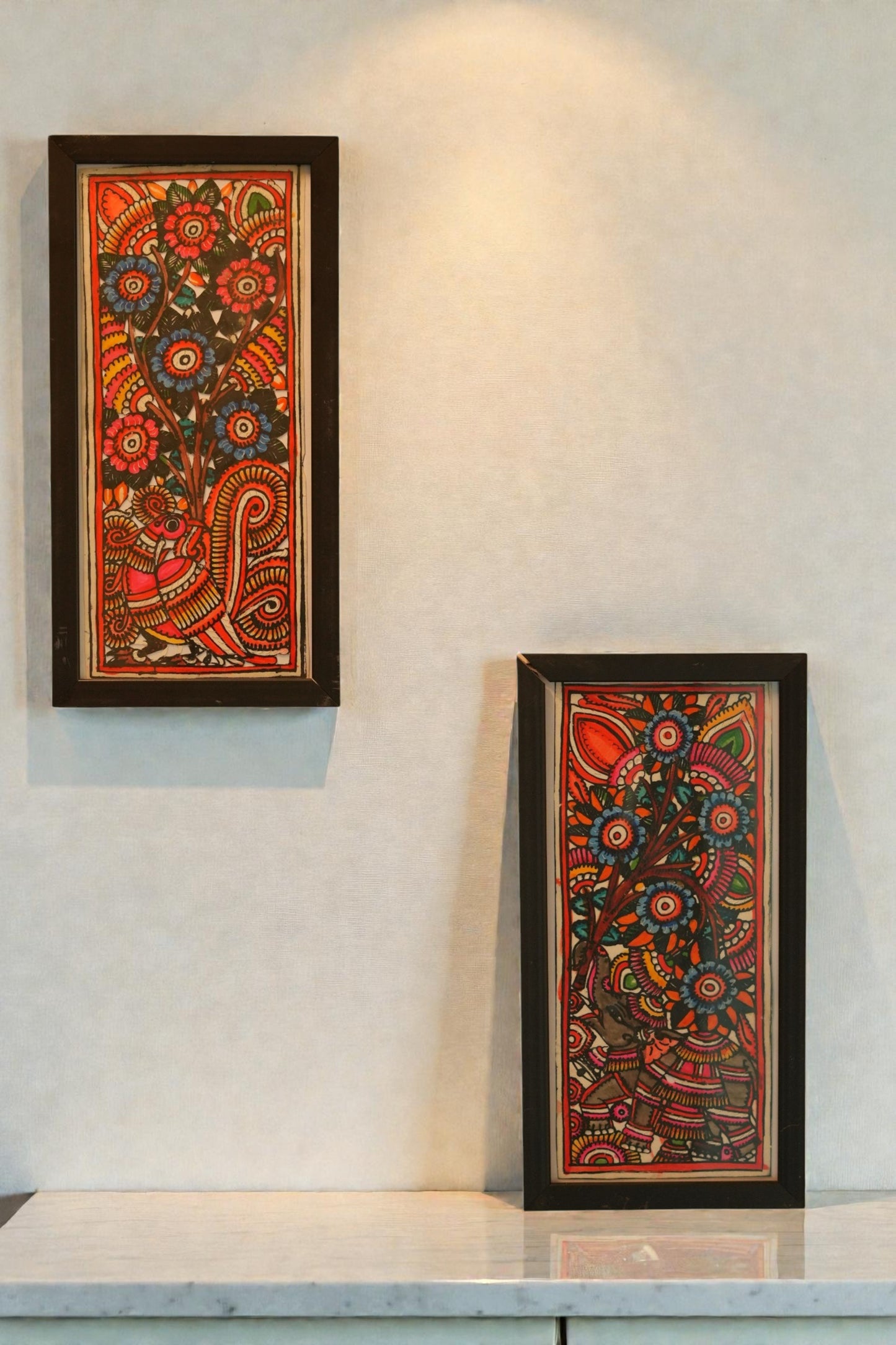 Peacock wall frame