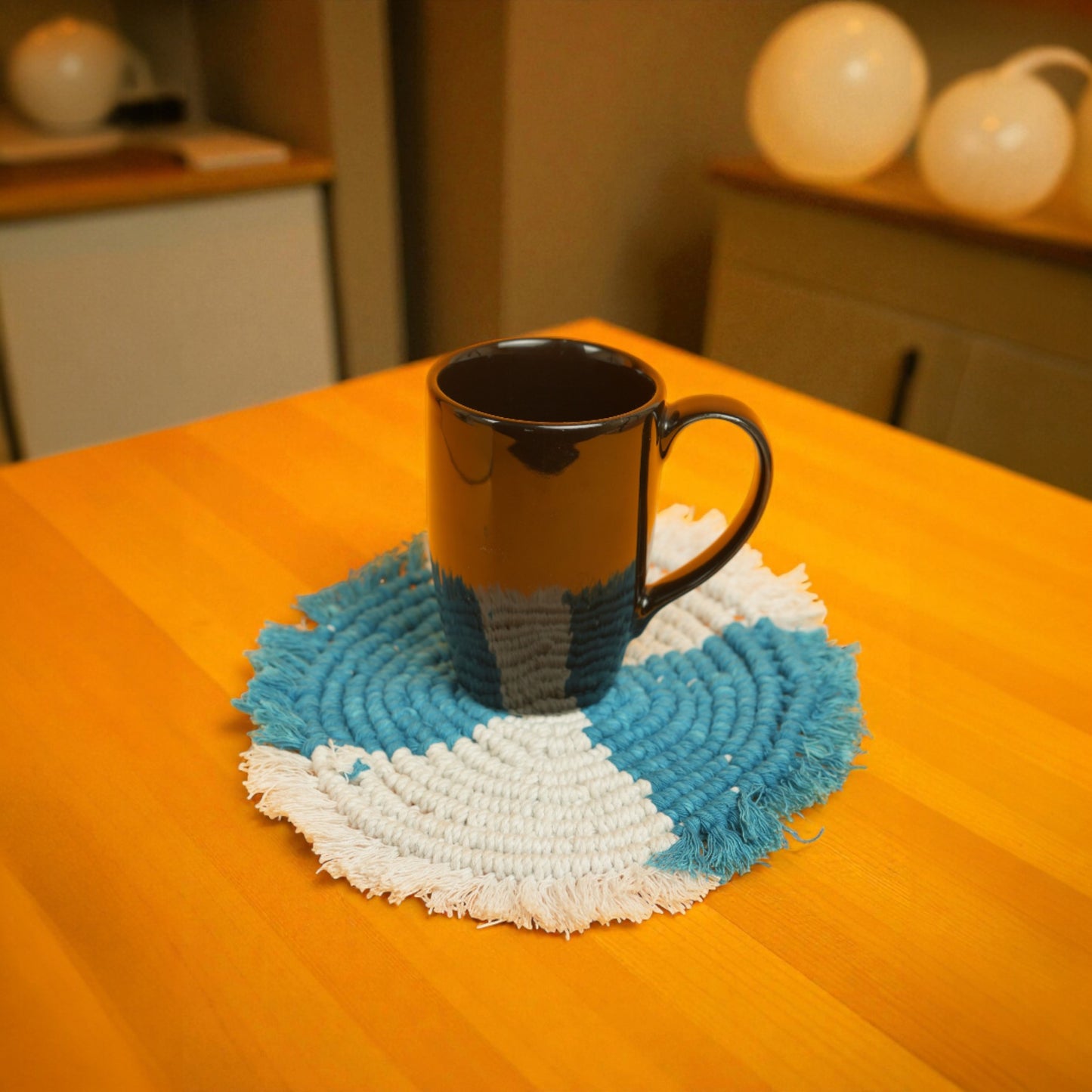 Round Macrame coaster (Set of 4pc)