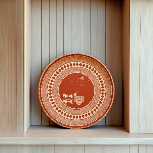 Bullock Cart Chittara Terracotta plate