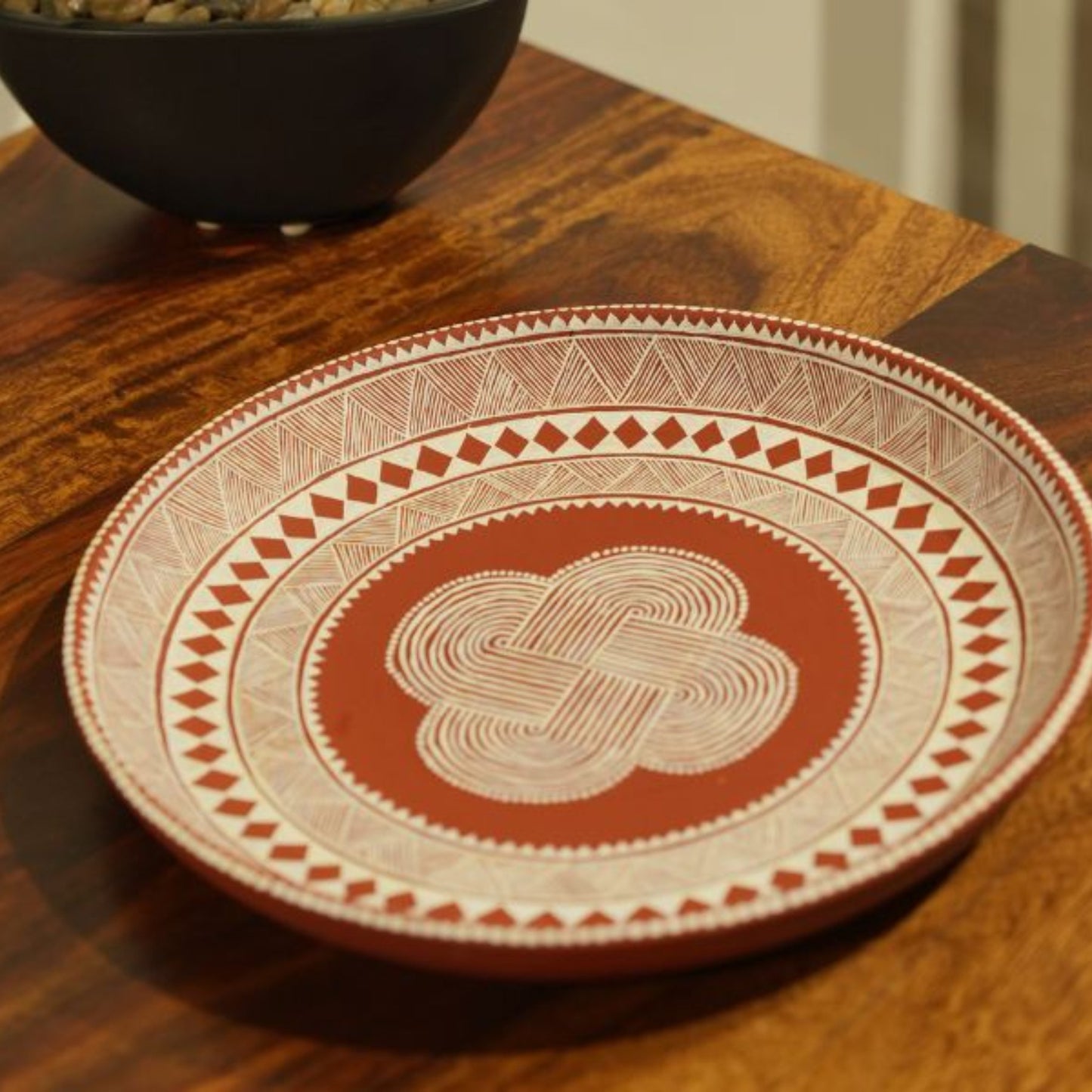 Seethe Mudi Chittara Terracotta Plate