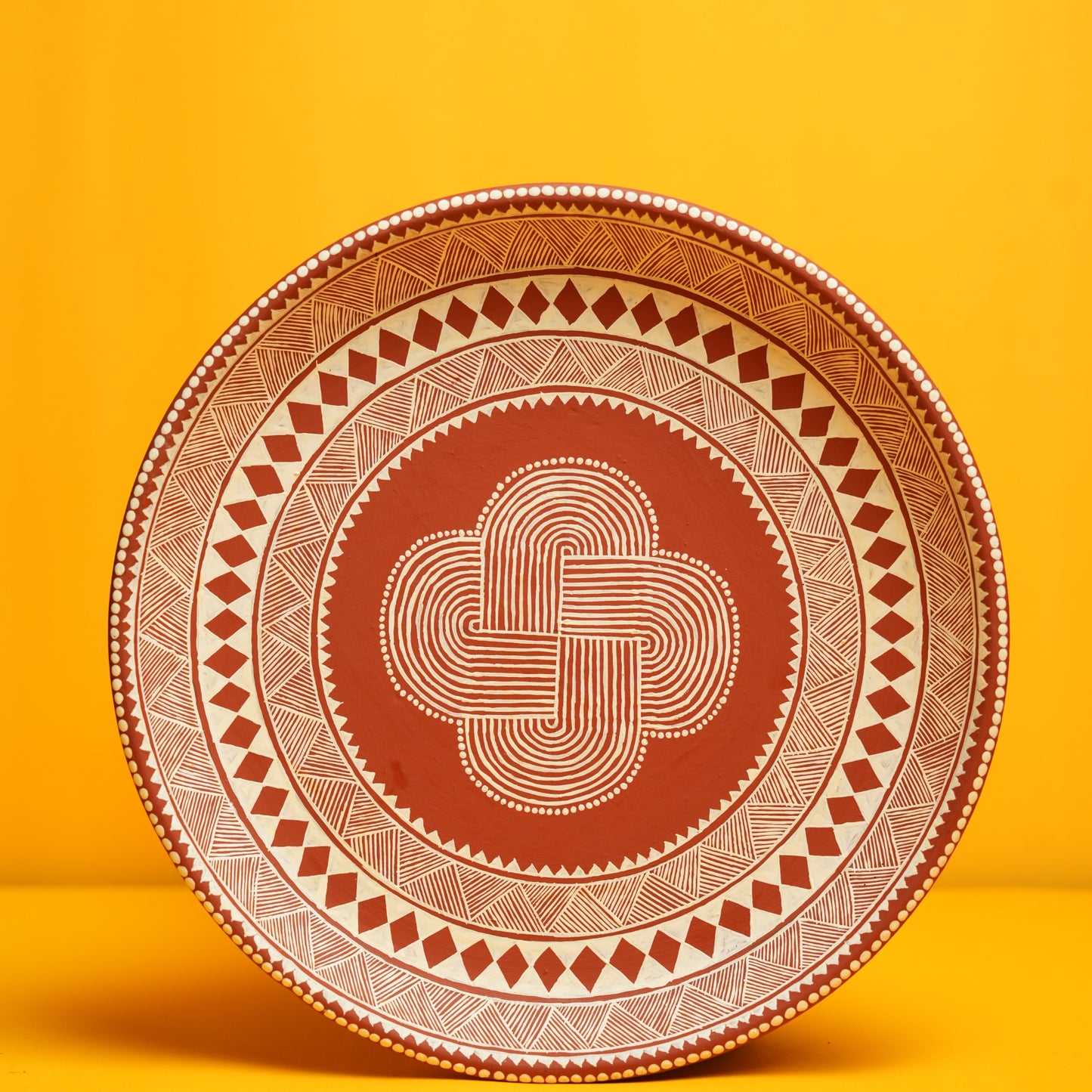 Seethe Mudi Chittara Terracotta Plate