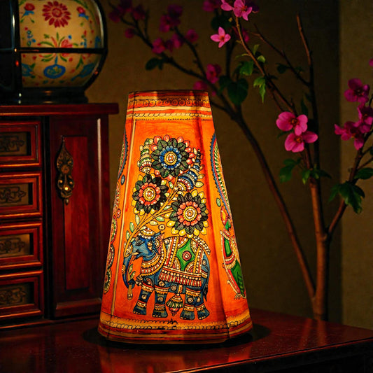 Blue Elephant Leather Lamp