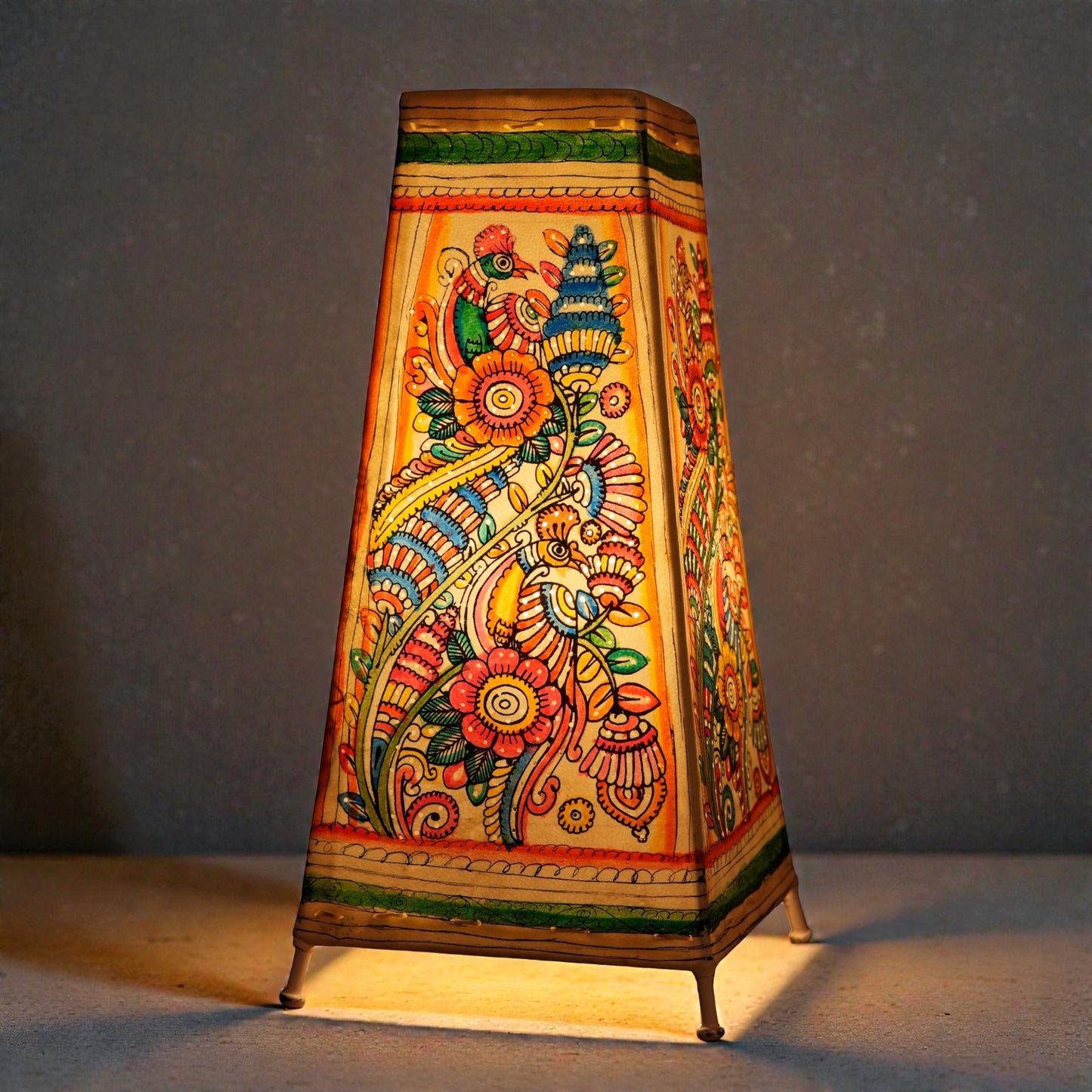 peacock Leather Lamp
