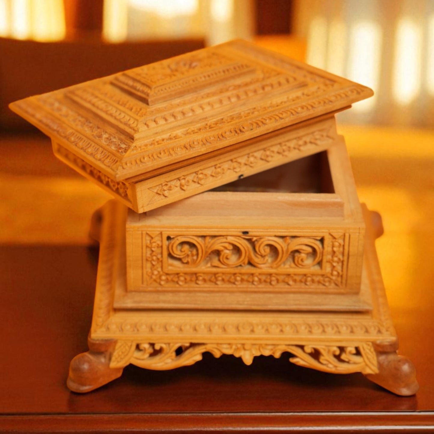 Sandal Wood-Jewellery box