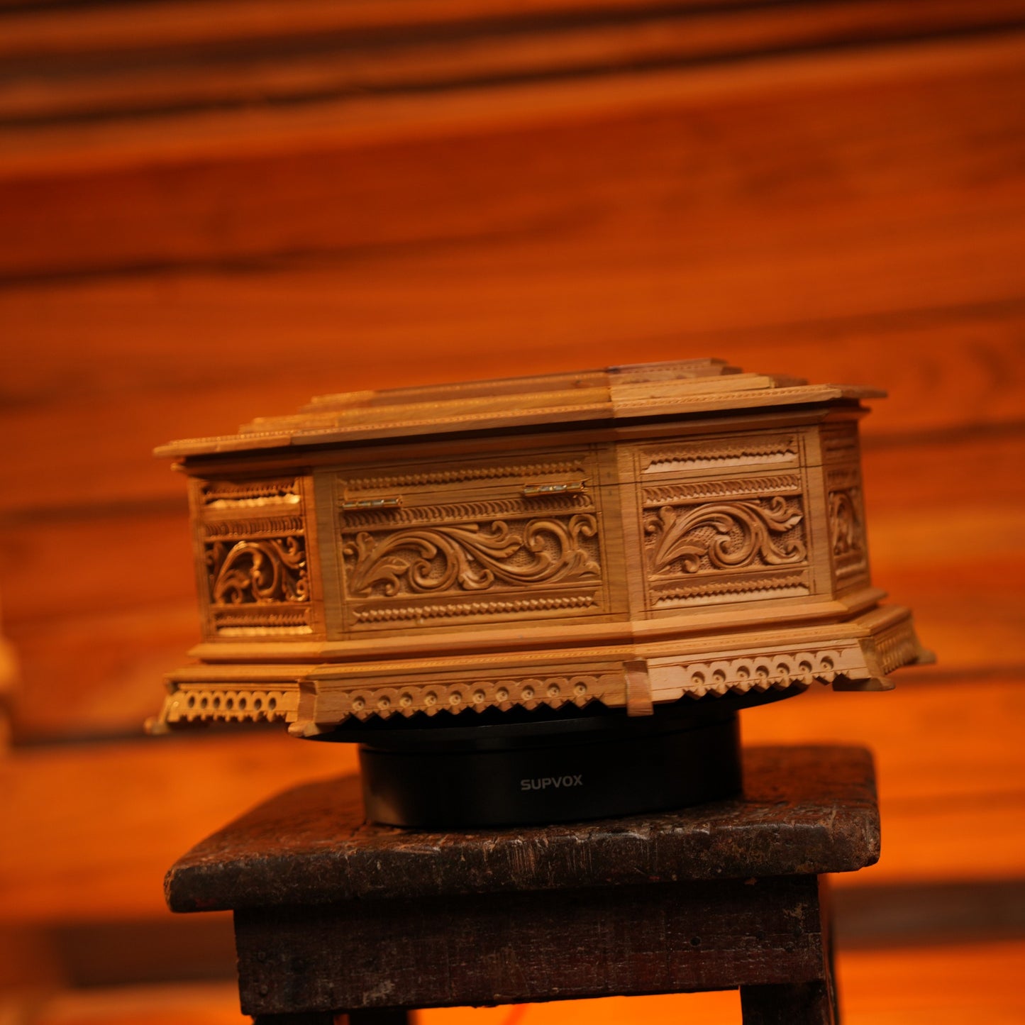 Shivani Wood- Peacock Jewellery Carving box