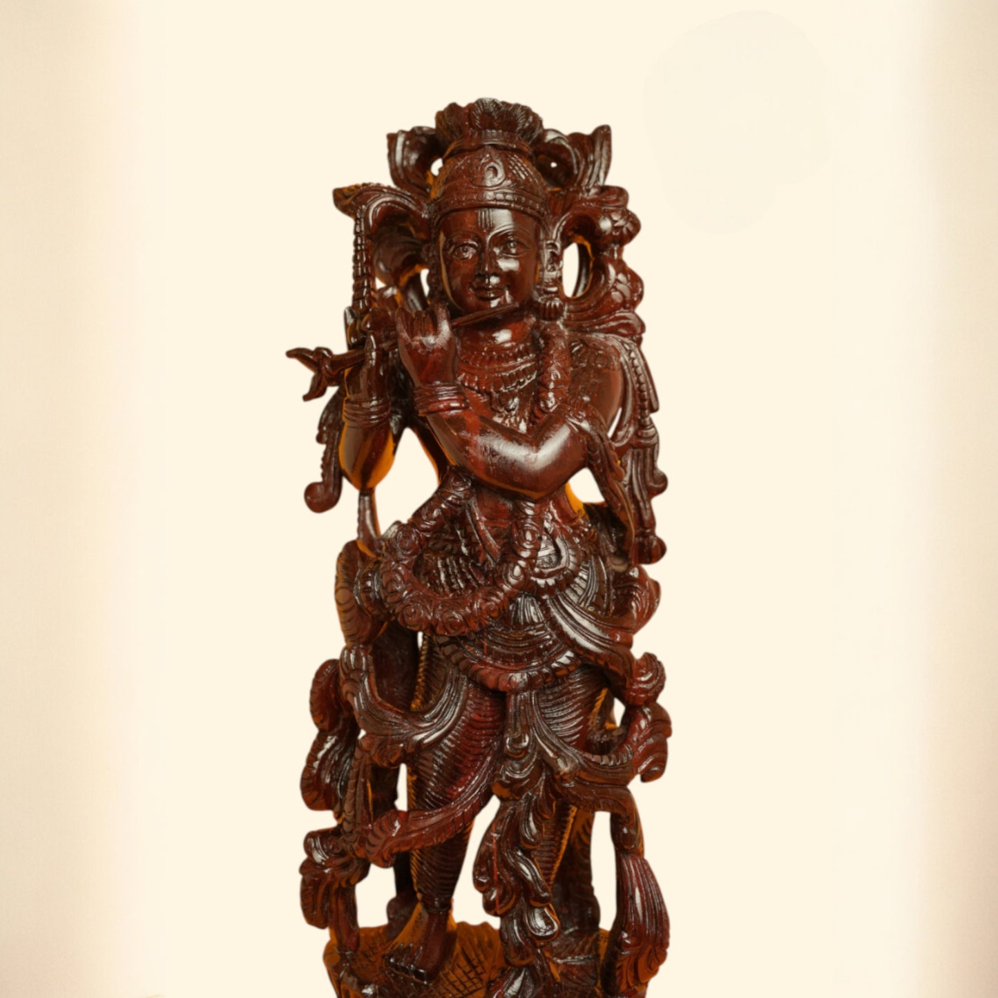 Red Sandal wood -Krishna Idol