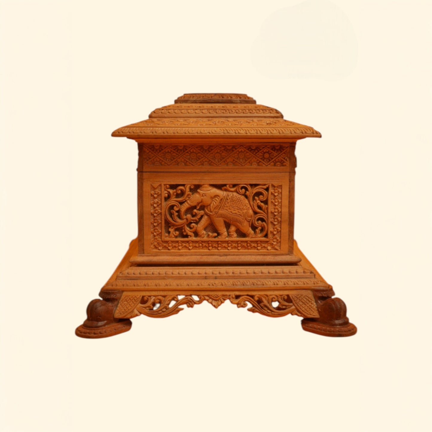 Sandal Wood -Elefant Jewellery box