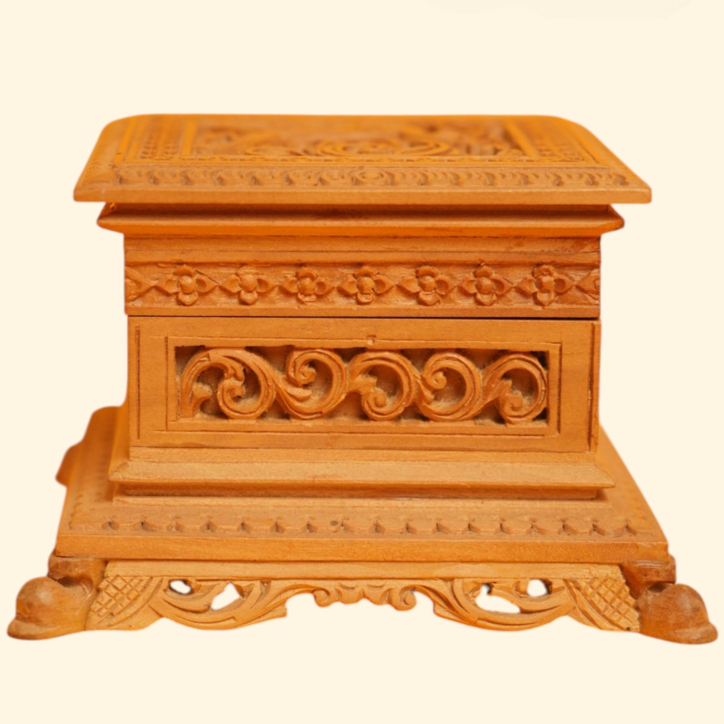 Shivani wood - Peacock Jewellery box