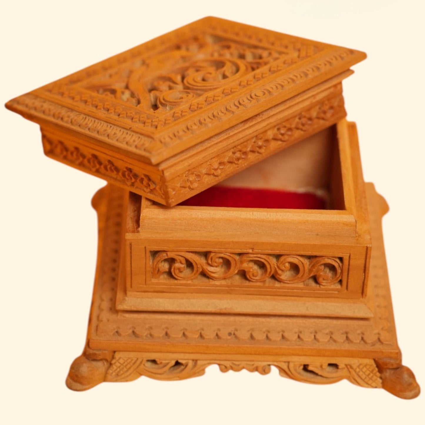 Shivani wood - Peacock Jewellery box