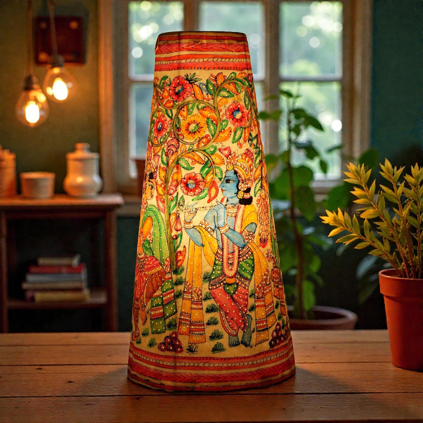 Krishna Leather Lamp