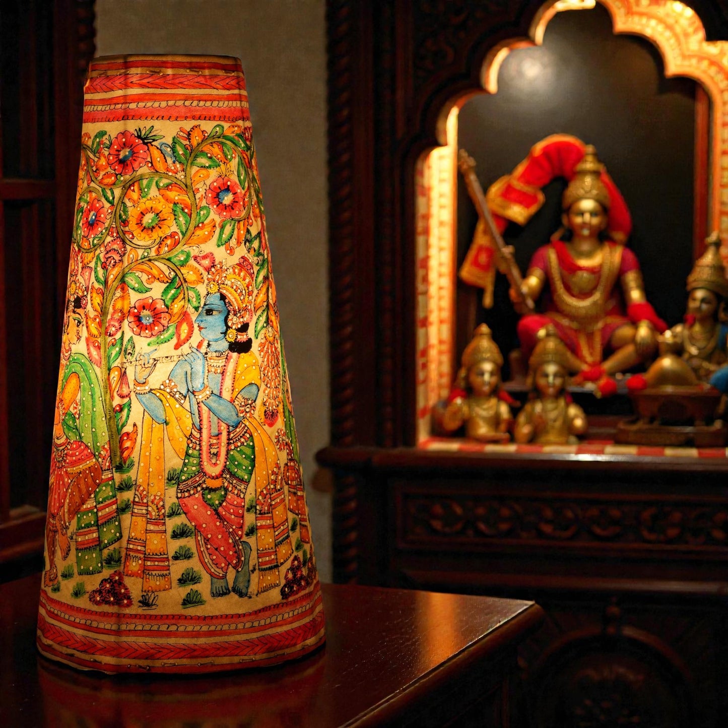 Krishna Leather Lamp