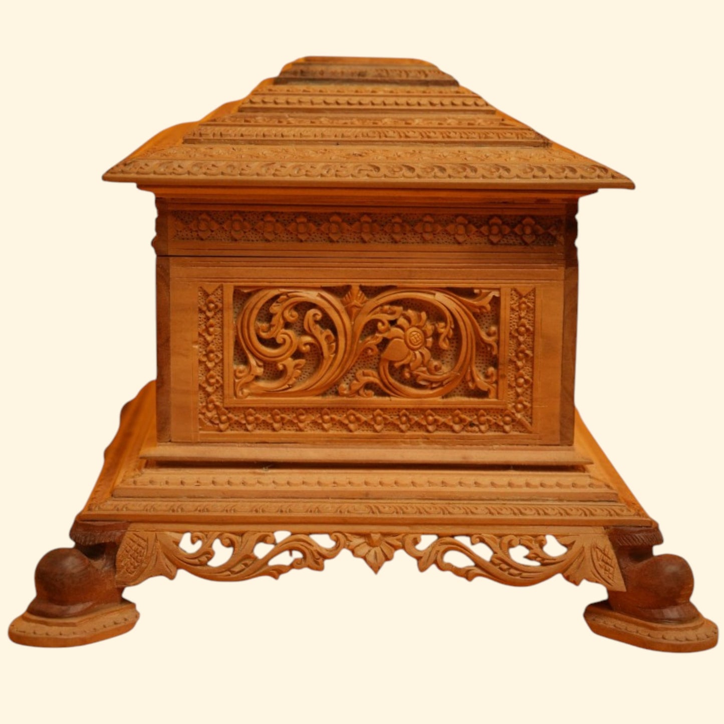 Shivani Wood-Flower design Jewellery box