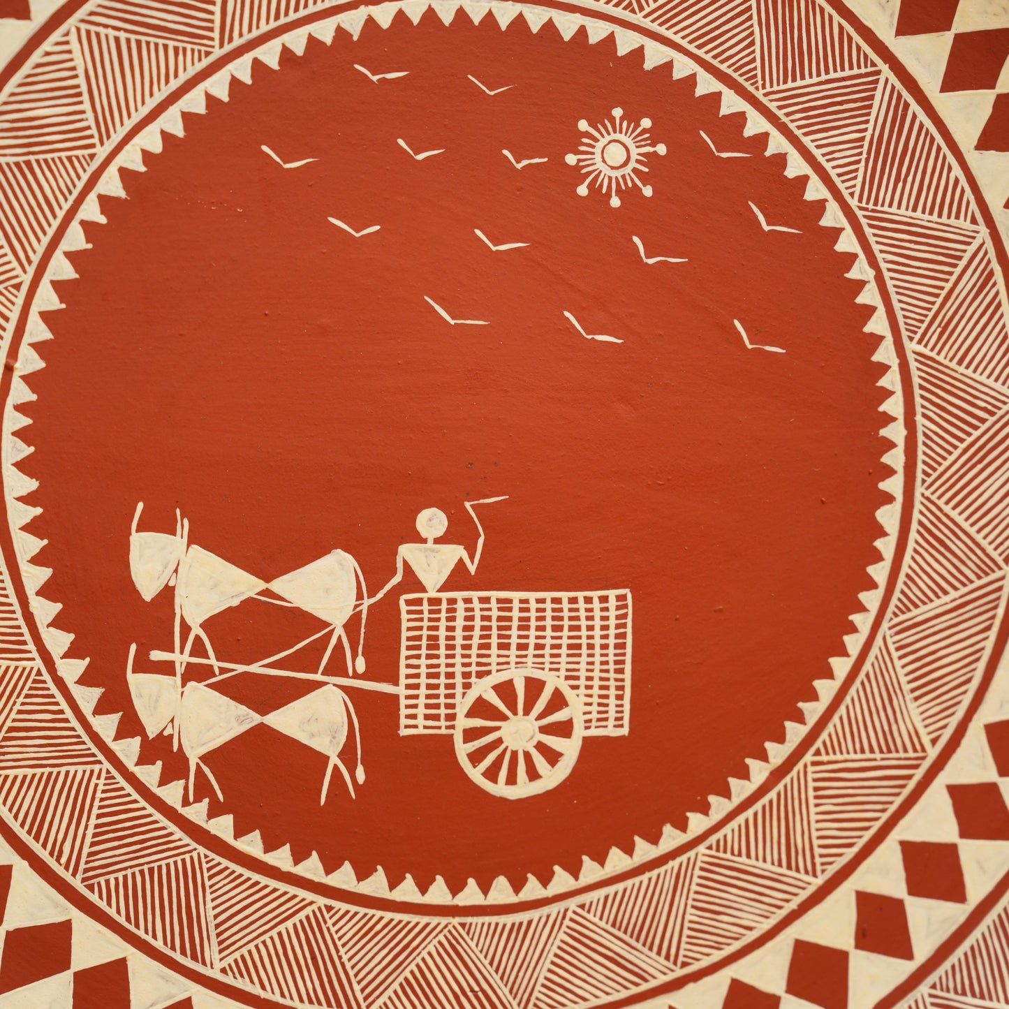 Bullock Cart Chittara Terracotta plate