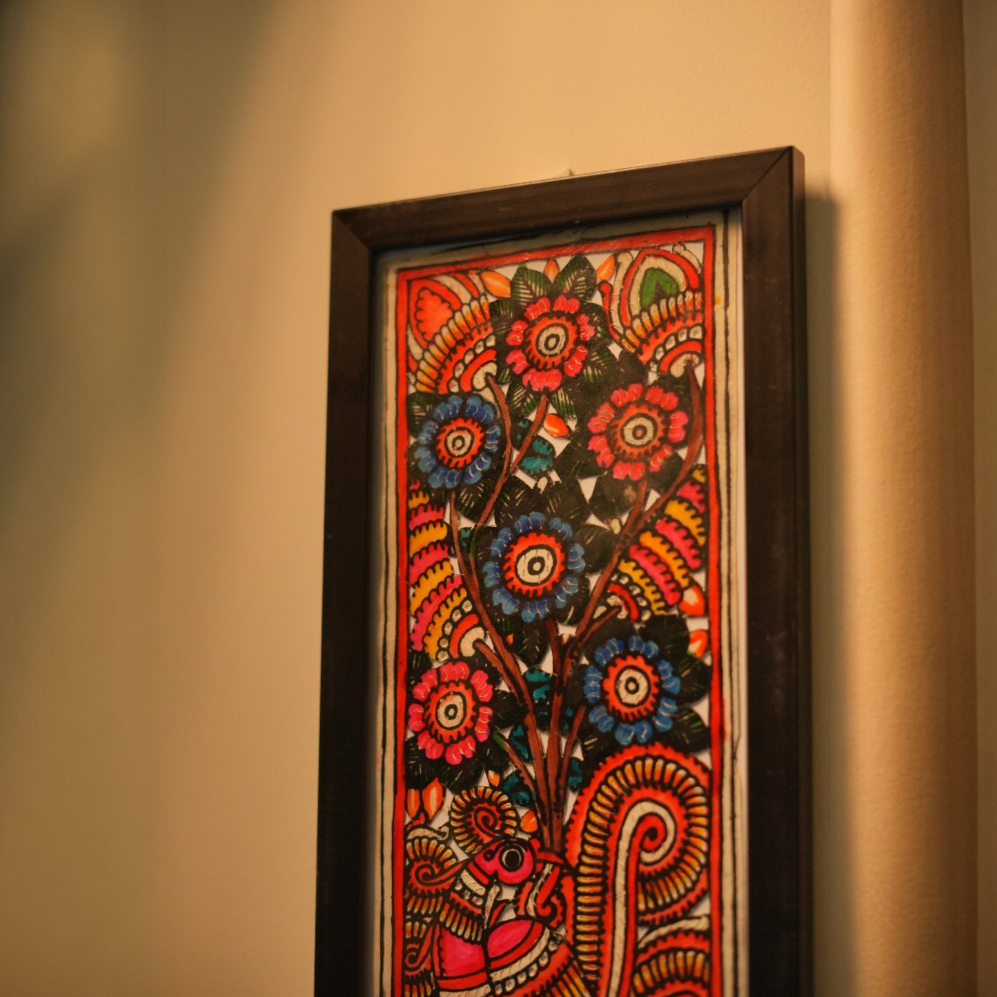 Peacock wall frame