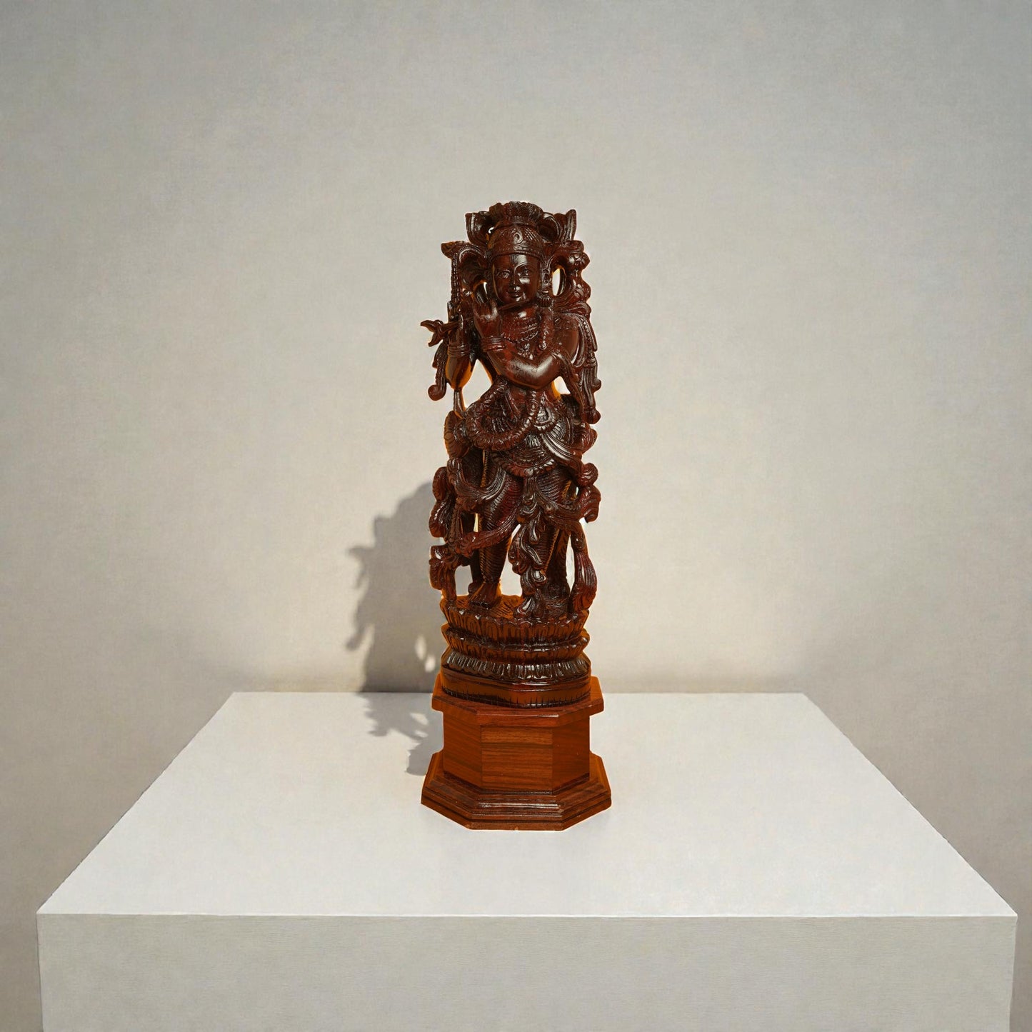 Red Sandal wood -Krishna Idol