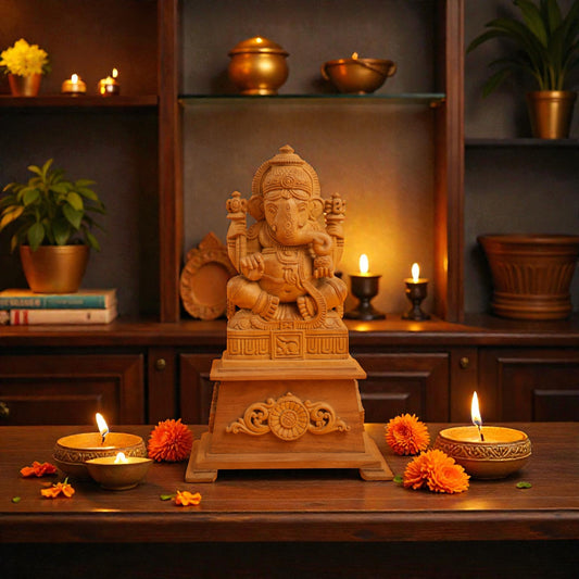 Sandal wood ganapathi idol