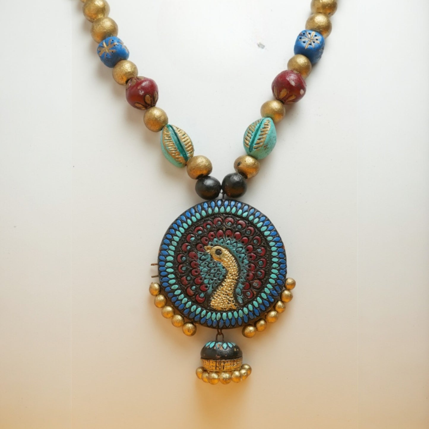 Peacock design Terracotta Jewellery
