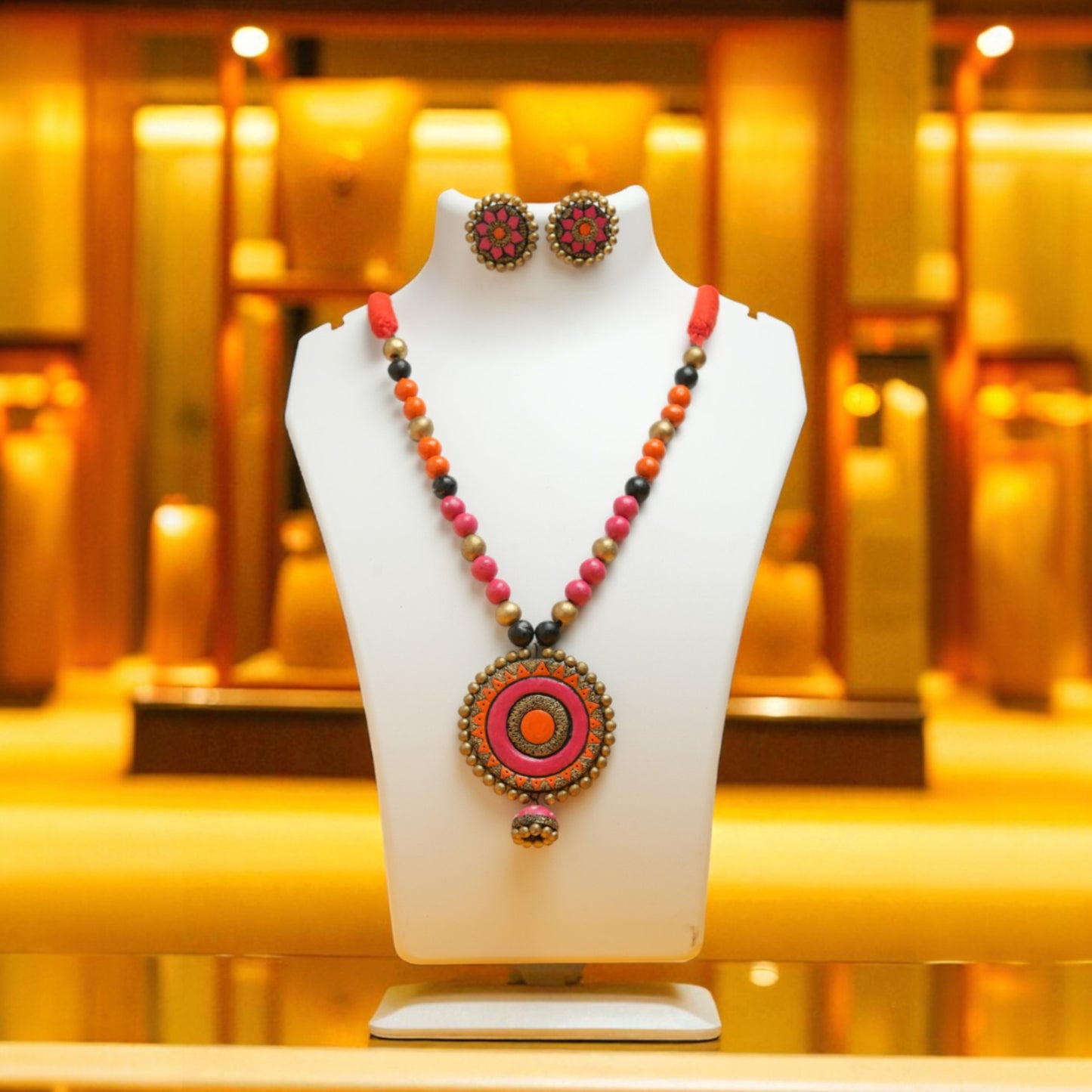 Pink Terracotta Necklace