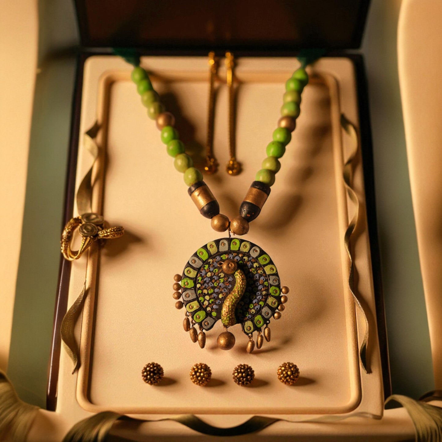 Peacock Terracotta jewellery