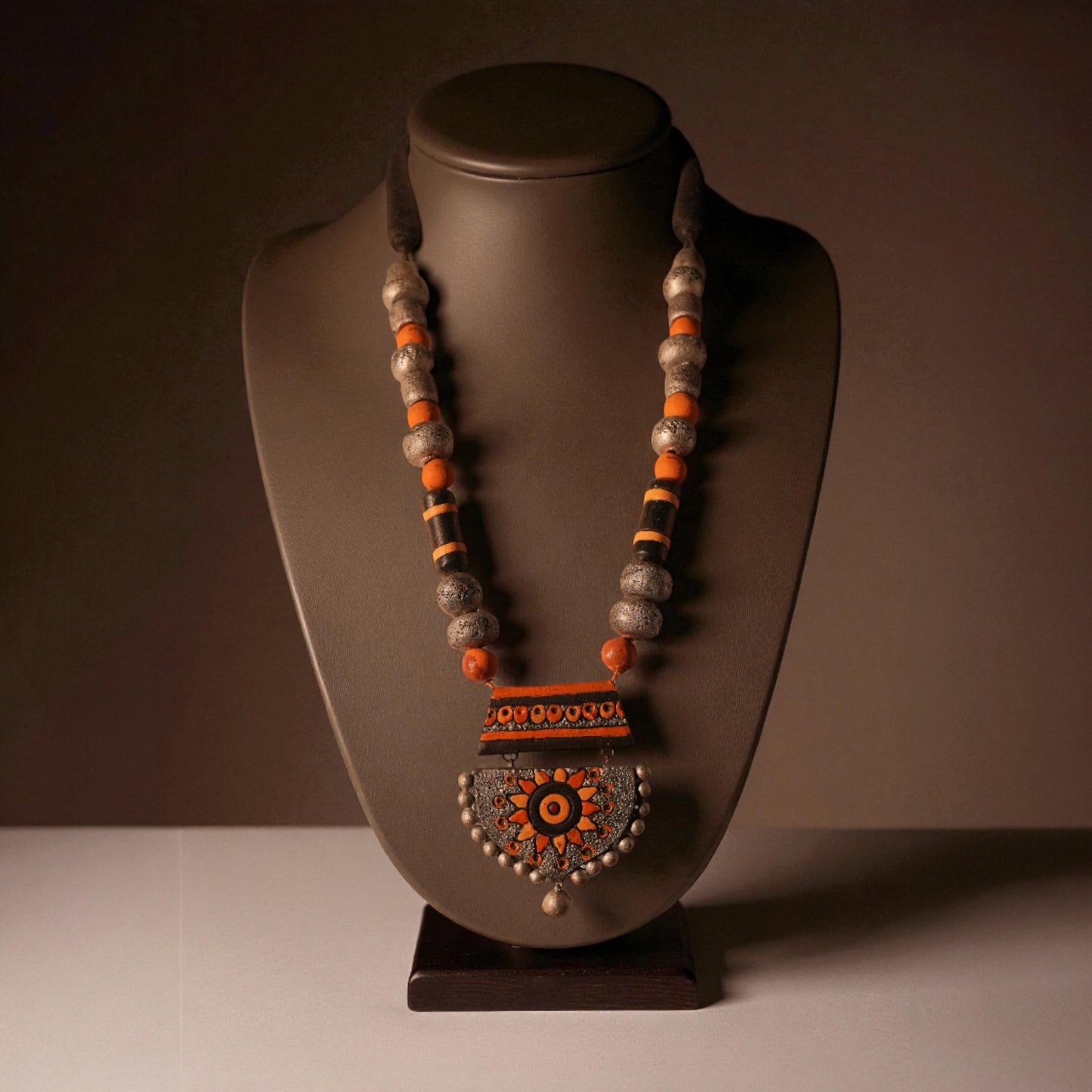 Yellow and Silver Terracotta jewellery