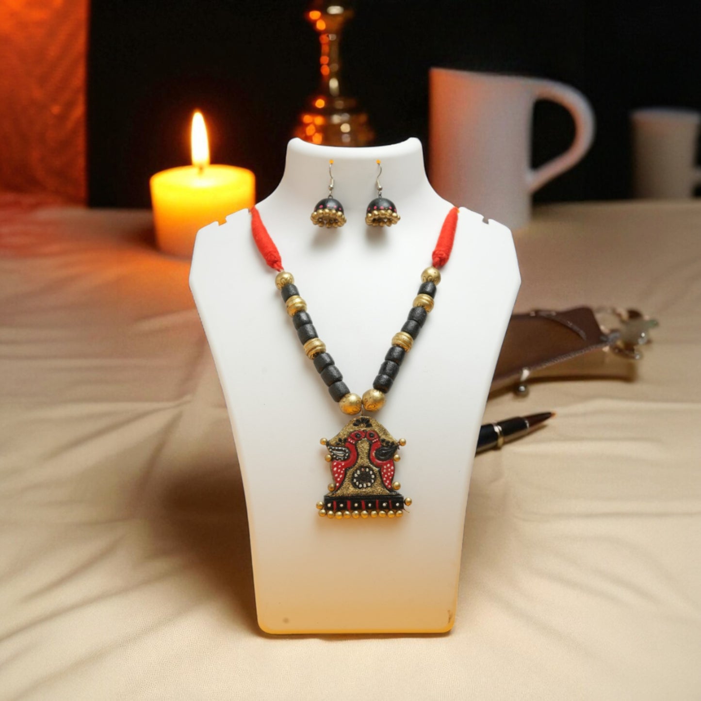 Bird design Terracotta Jewellery