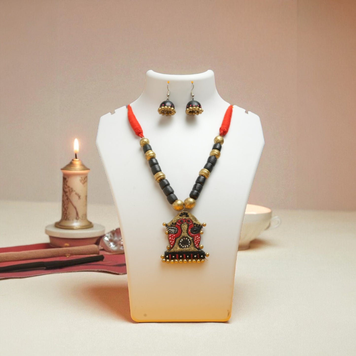 Bird design Terracotta Jewellery