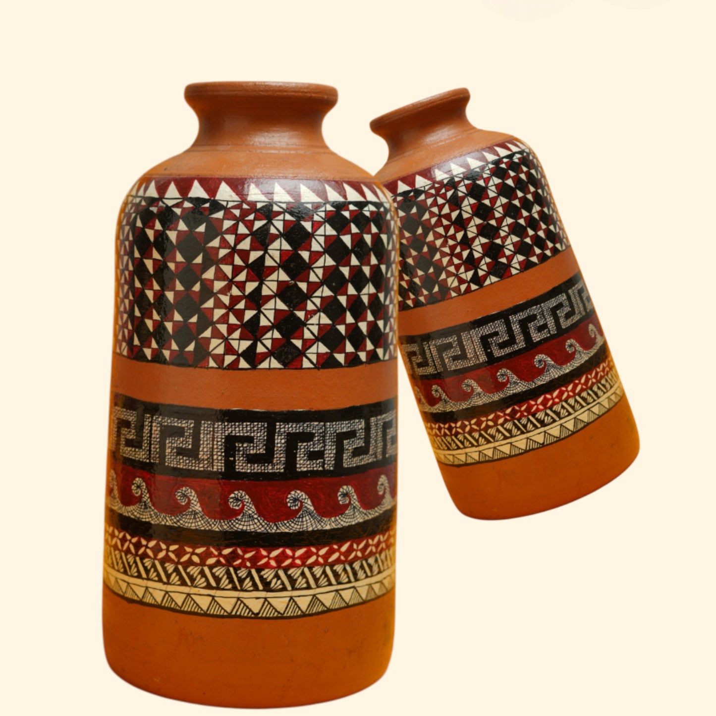 Hand painted show pots  Free hand  style painting