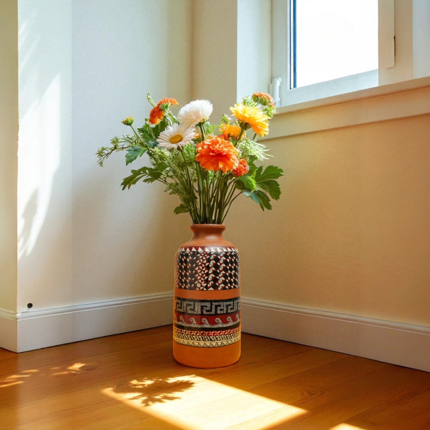 Hand painted show pots  Free hand  style painting