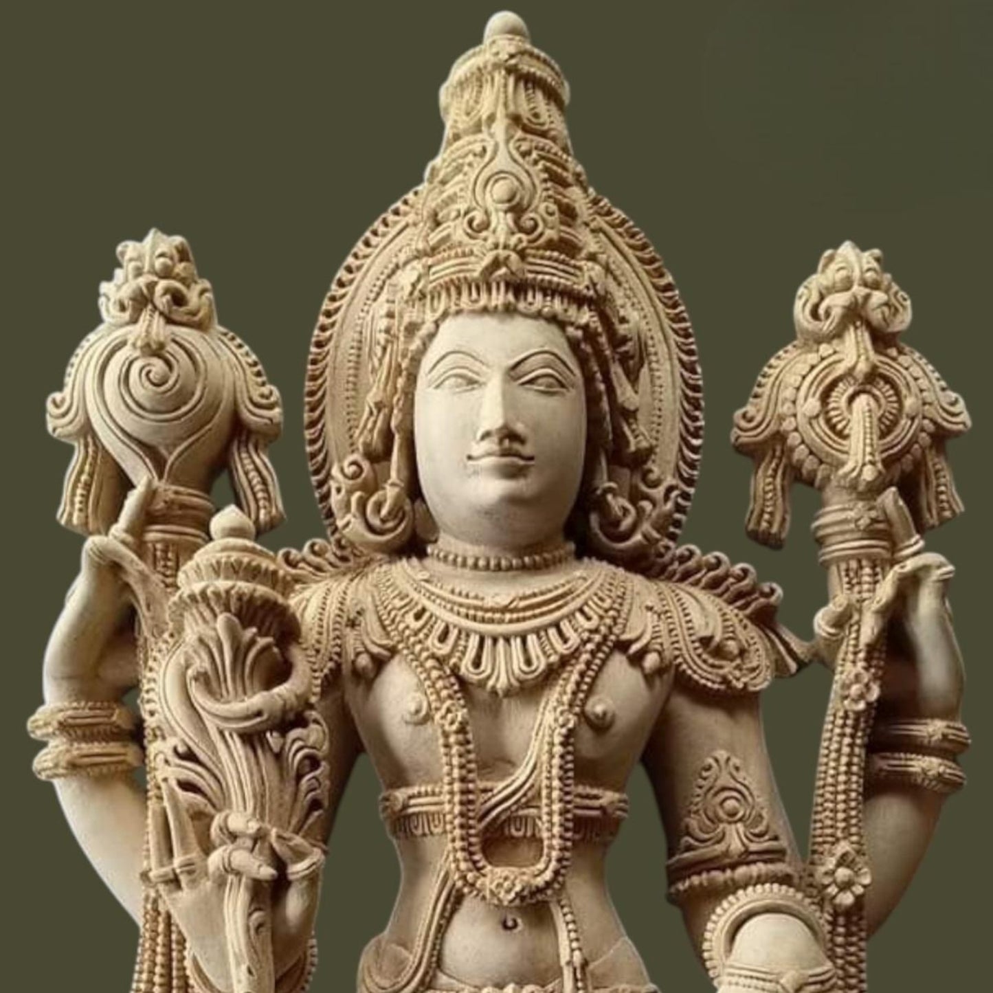 Sandal wood Vishnu idol