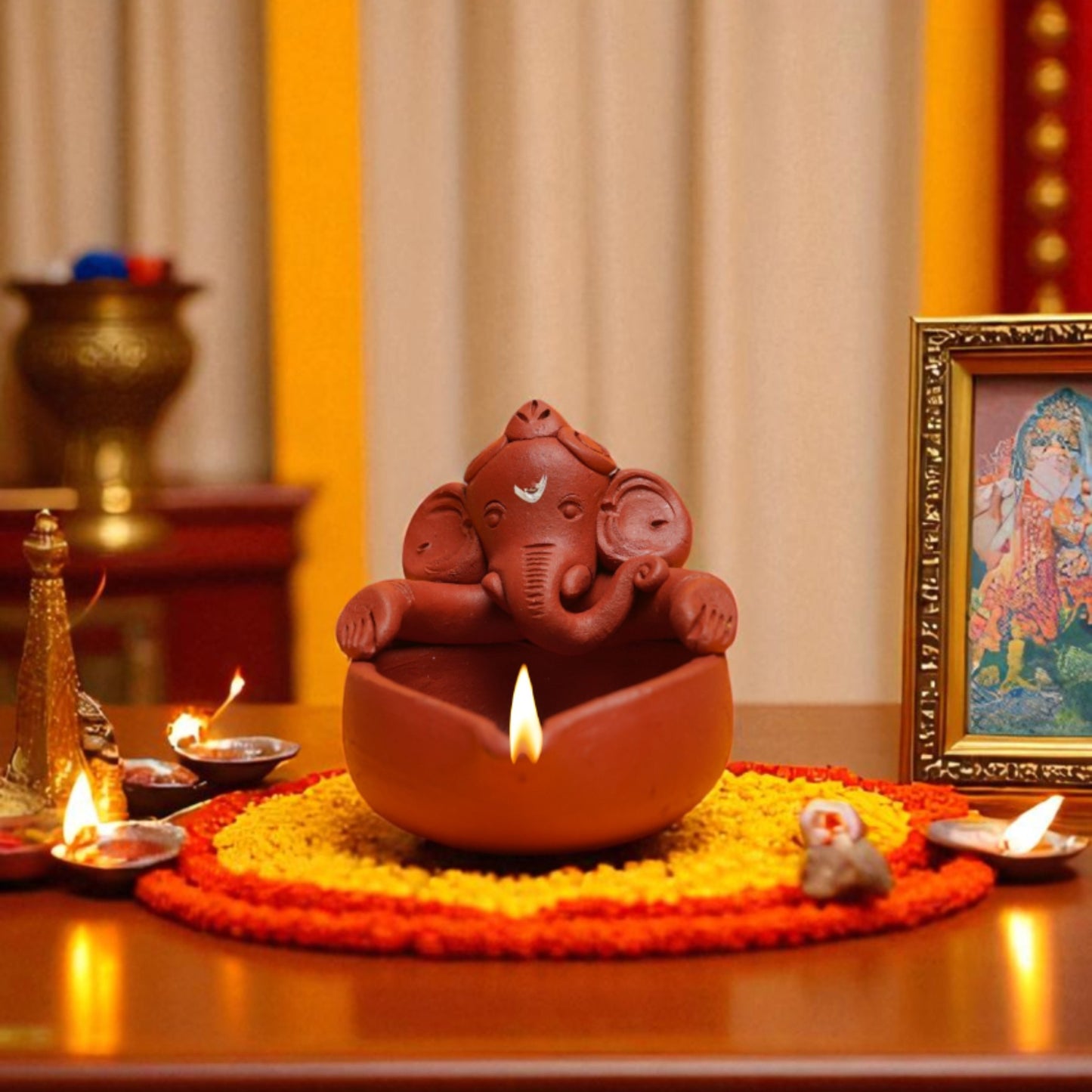 Ganesha  Deepa ( Set of 7pc)