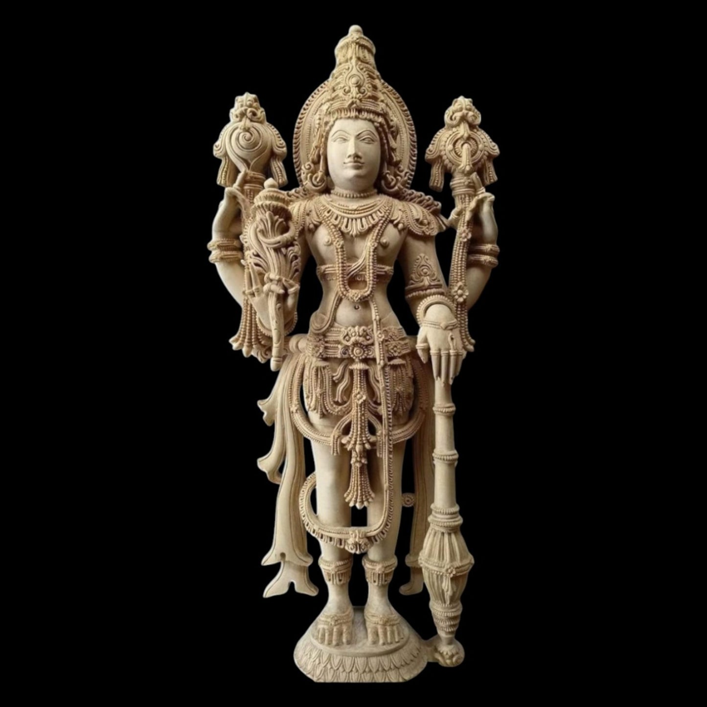 Sandal wood Vishnu idol