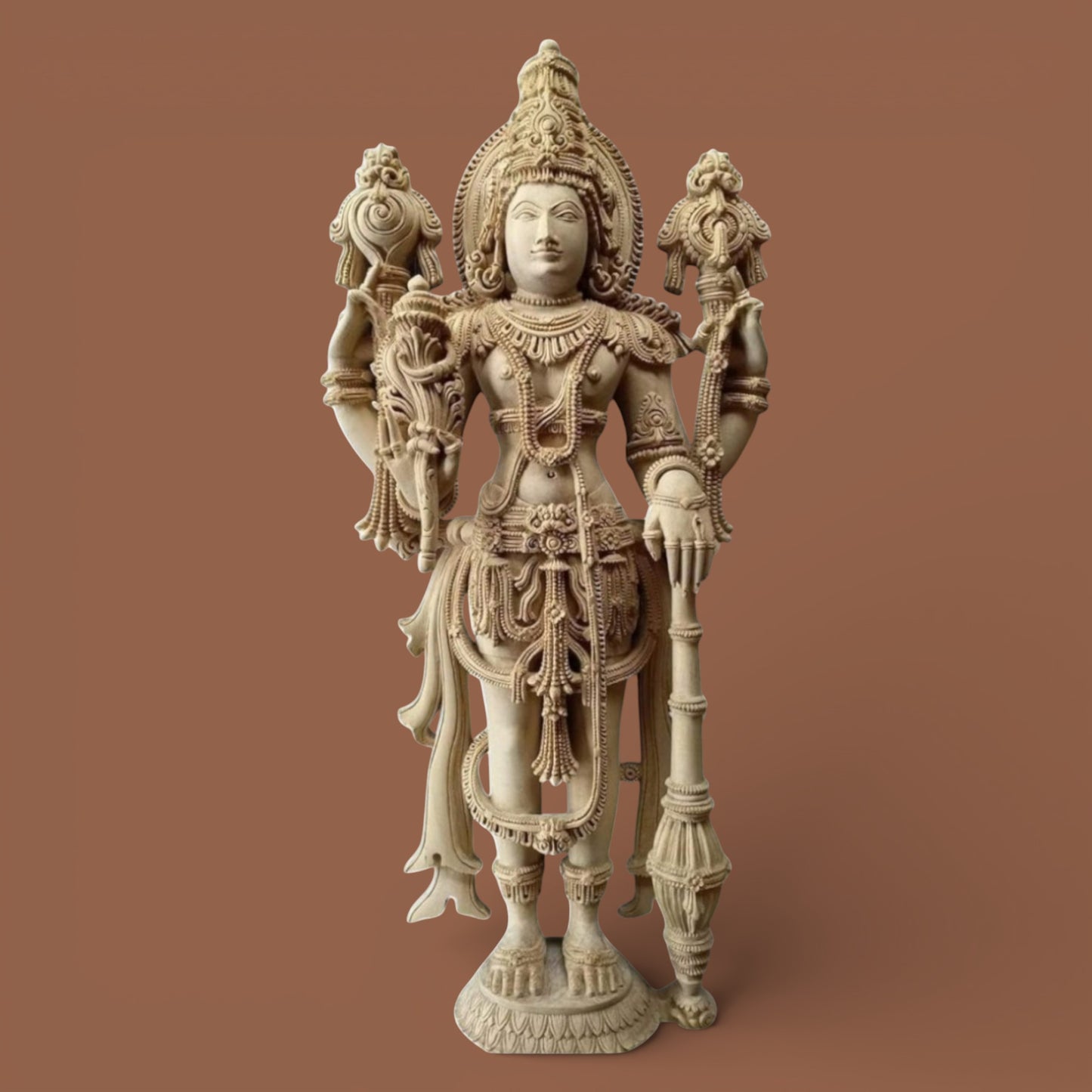 Sandal wood Vishnu idol