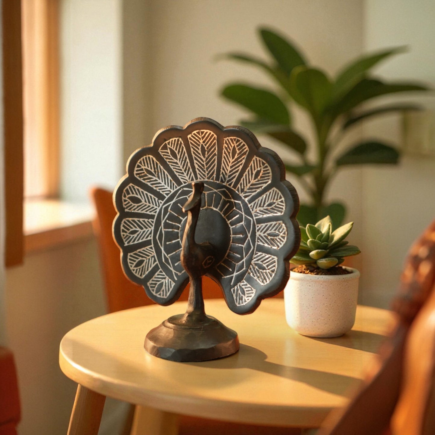 Peacock Bidari Art