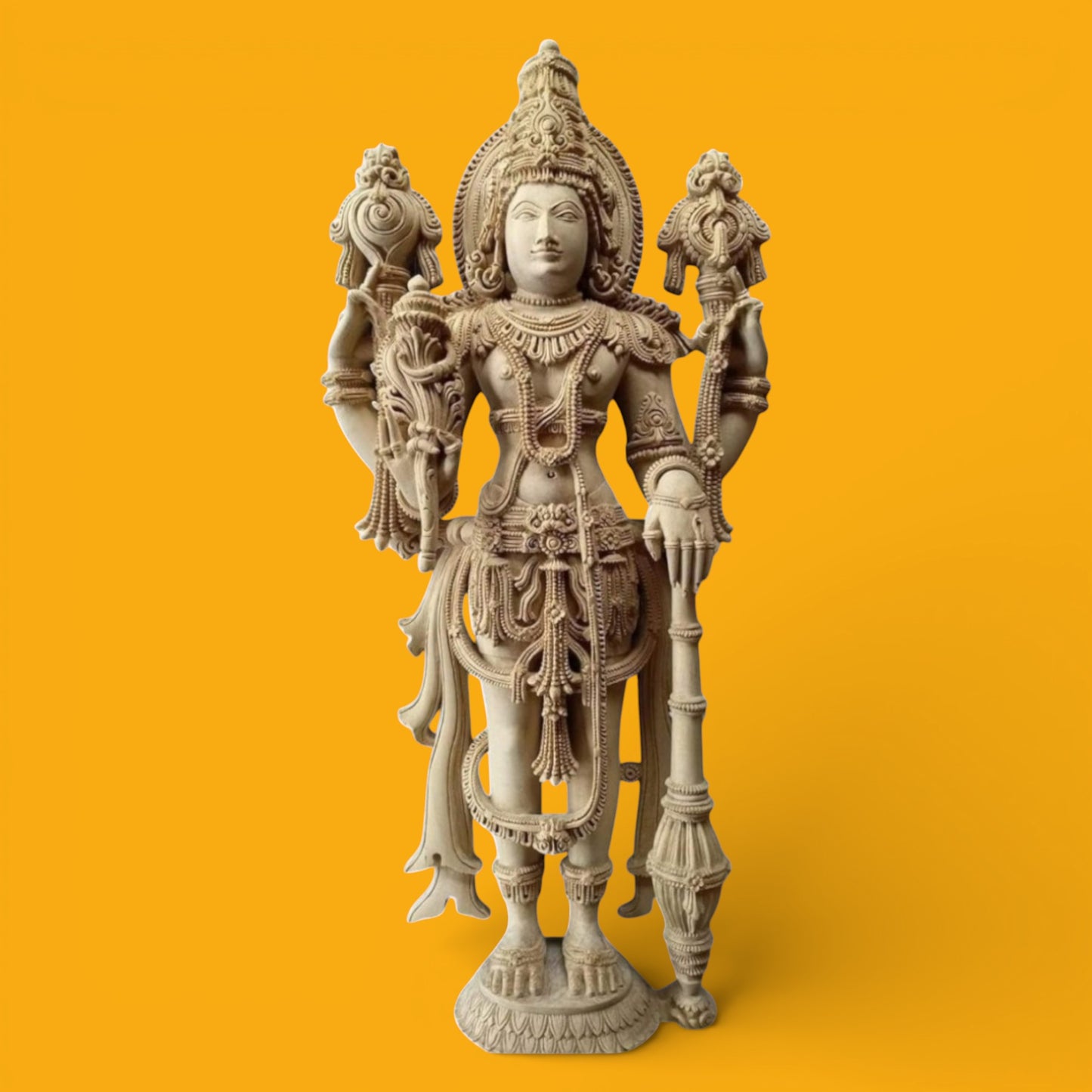Sandal wood Vishnu idol