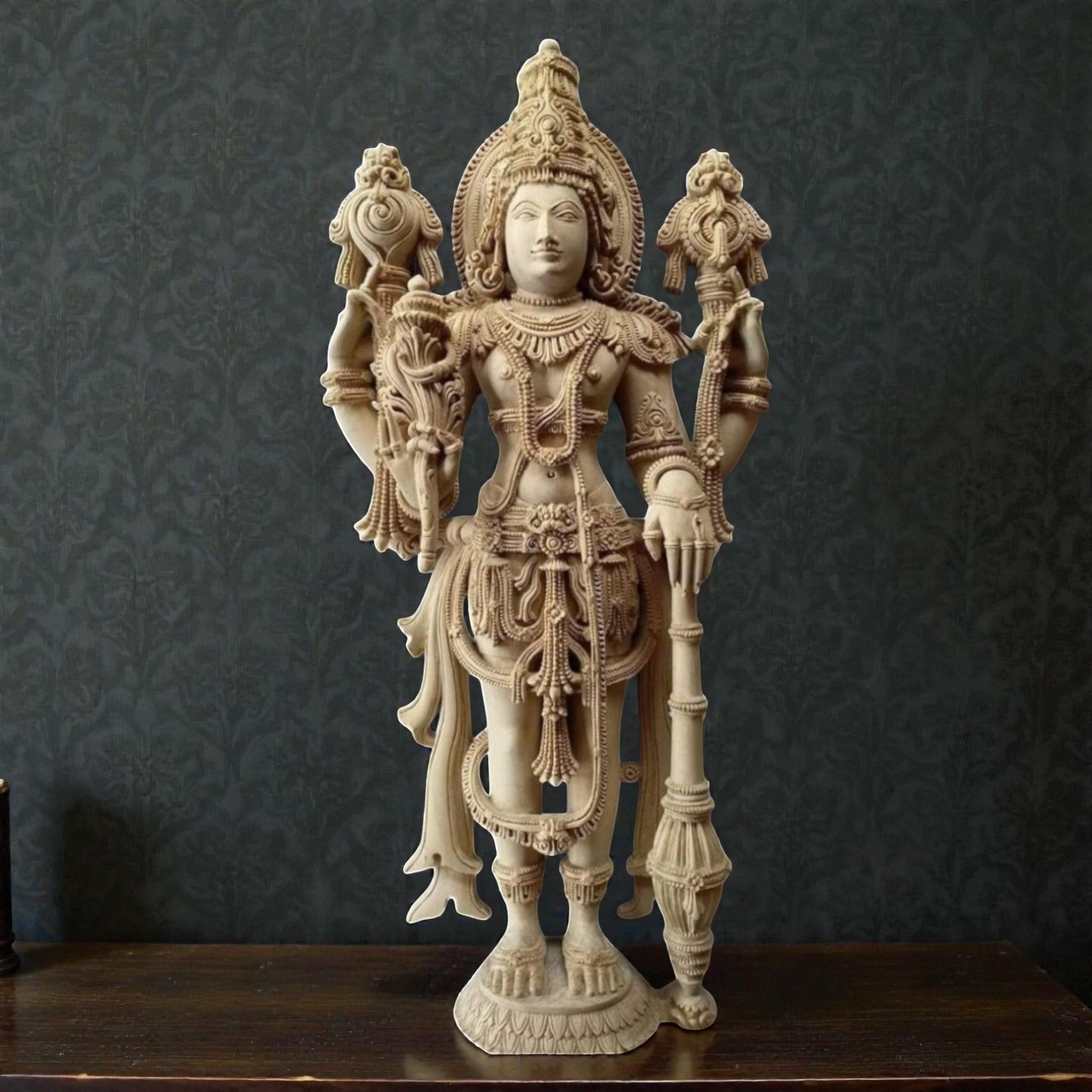Sandal wood Vishnu idol