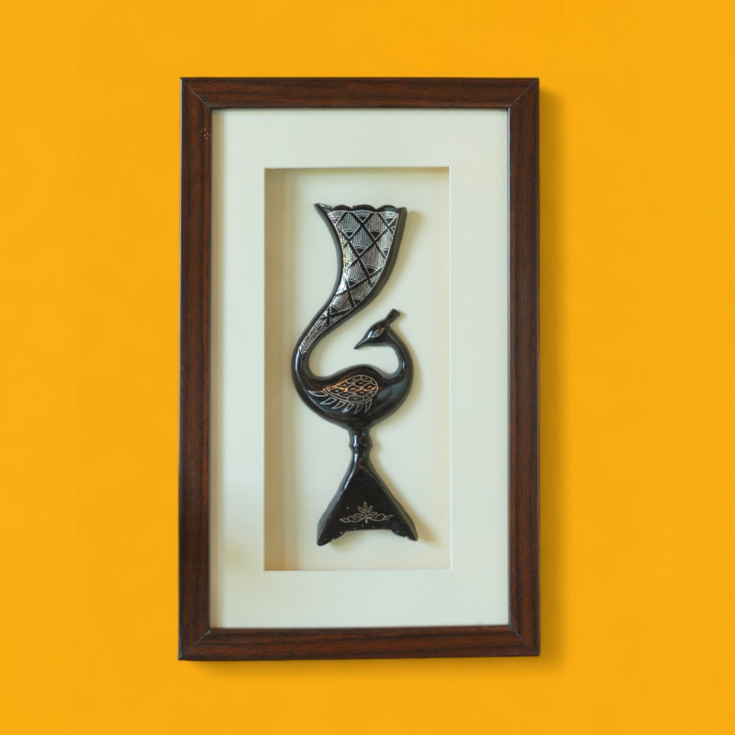 Single Peacock wall hanging