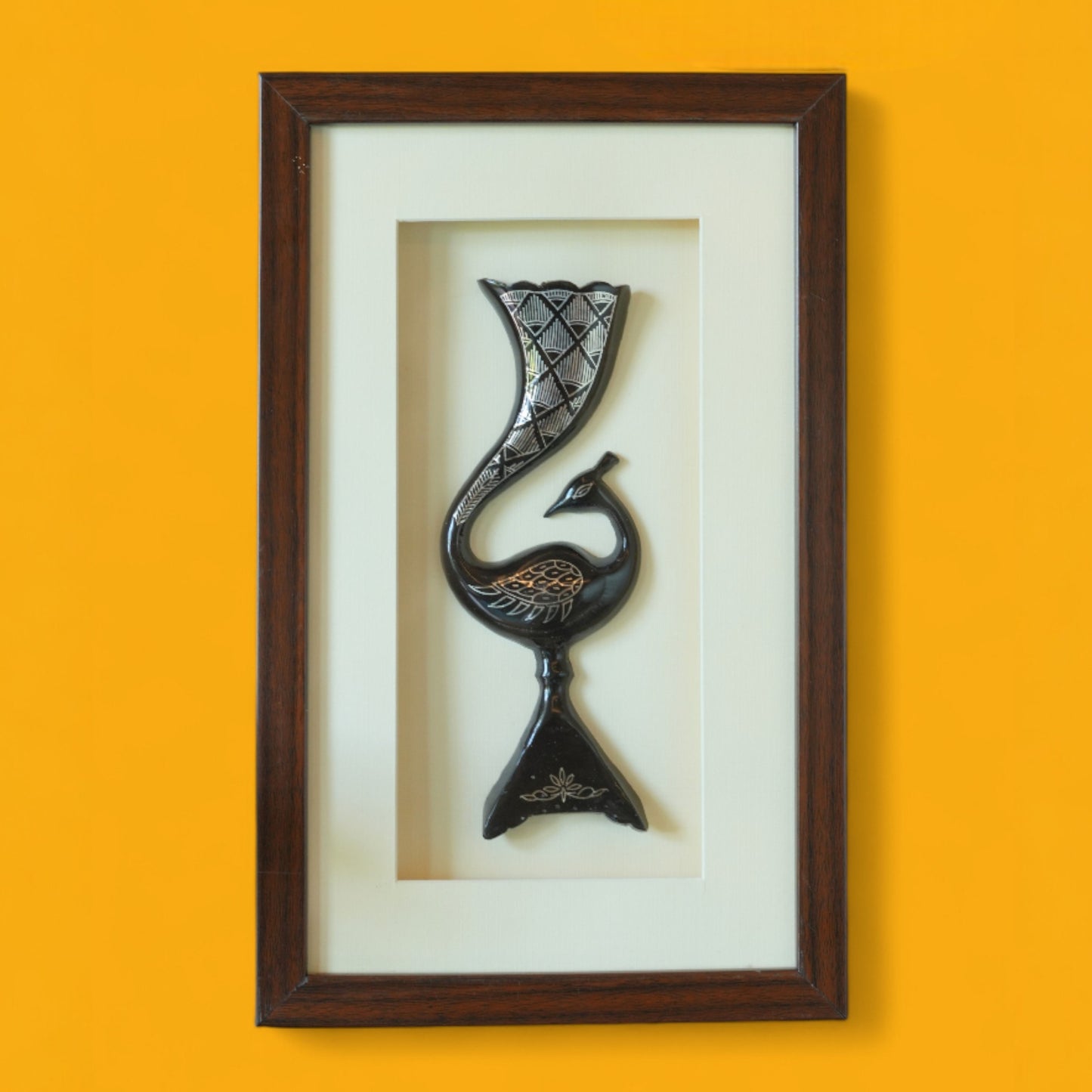 Single Peacock wall hanging