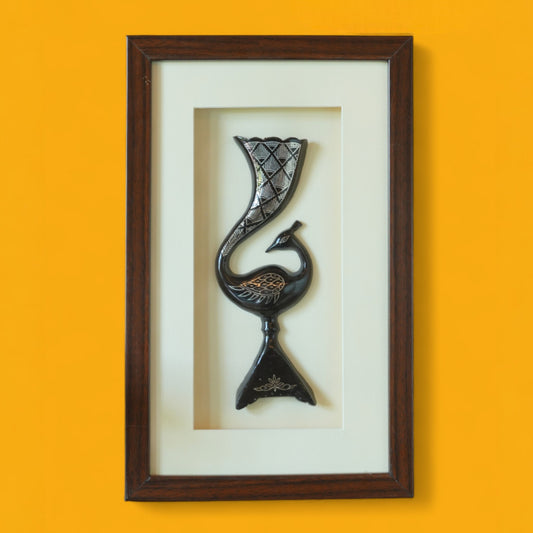 Single Peacock wall hanging