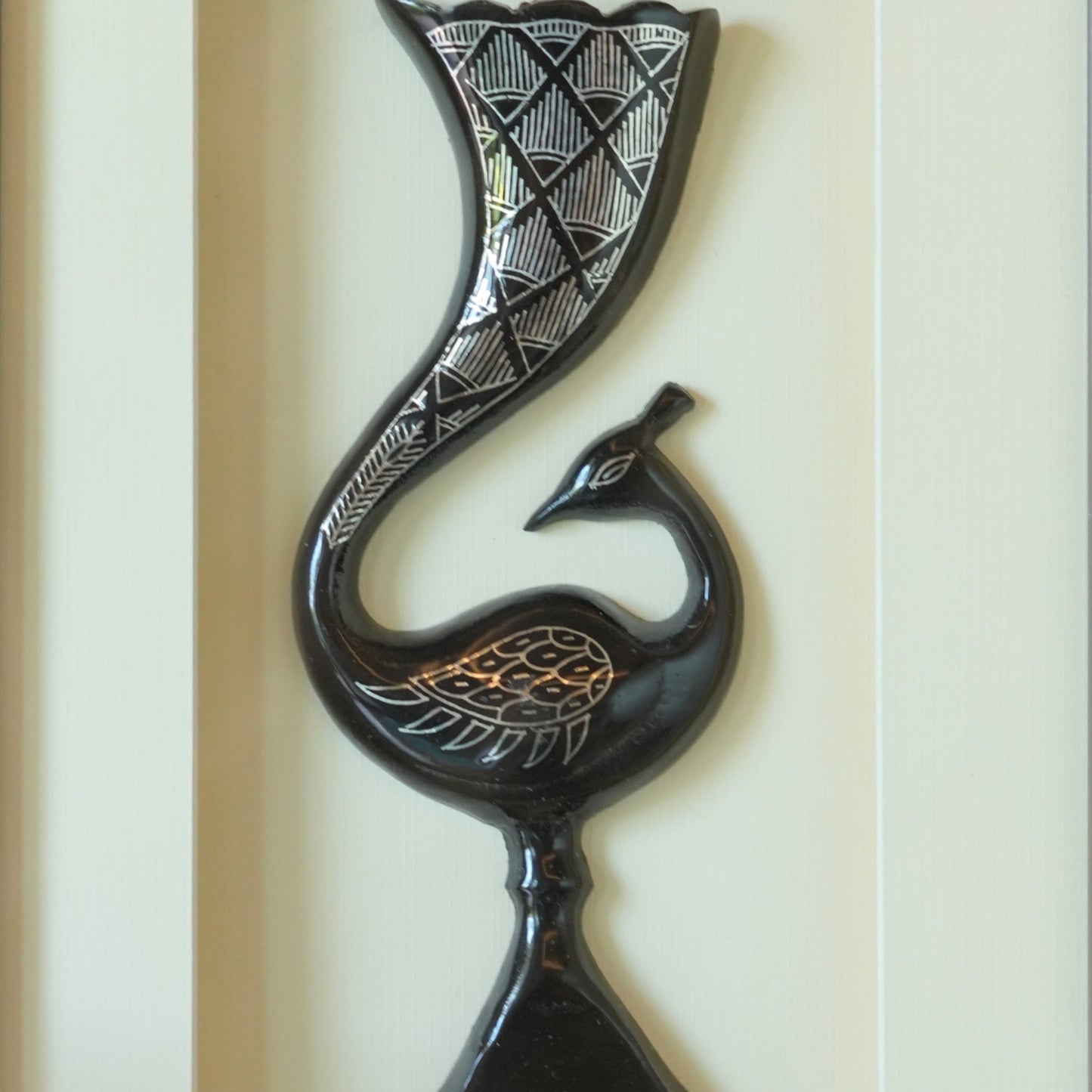 Single Peacock wall hanging