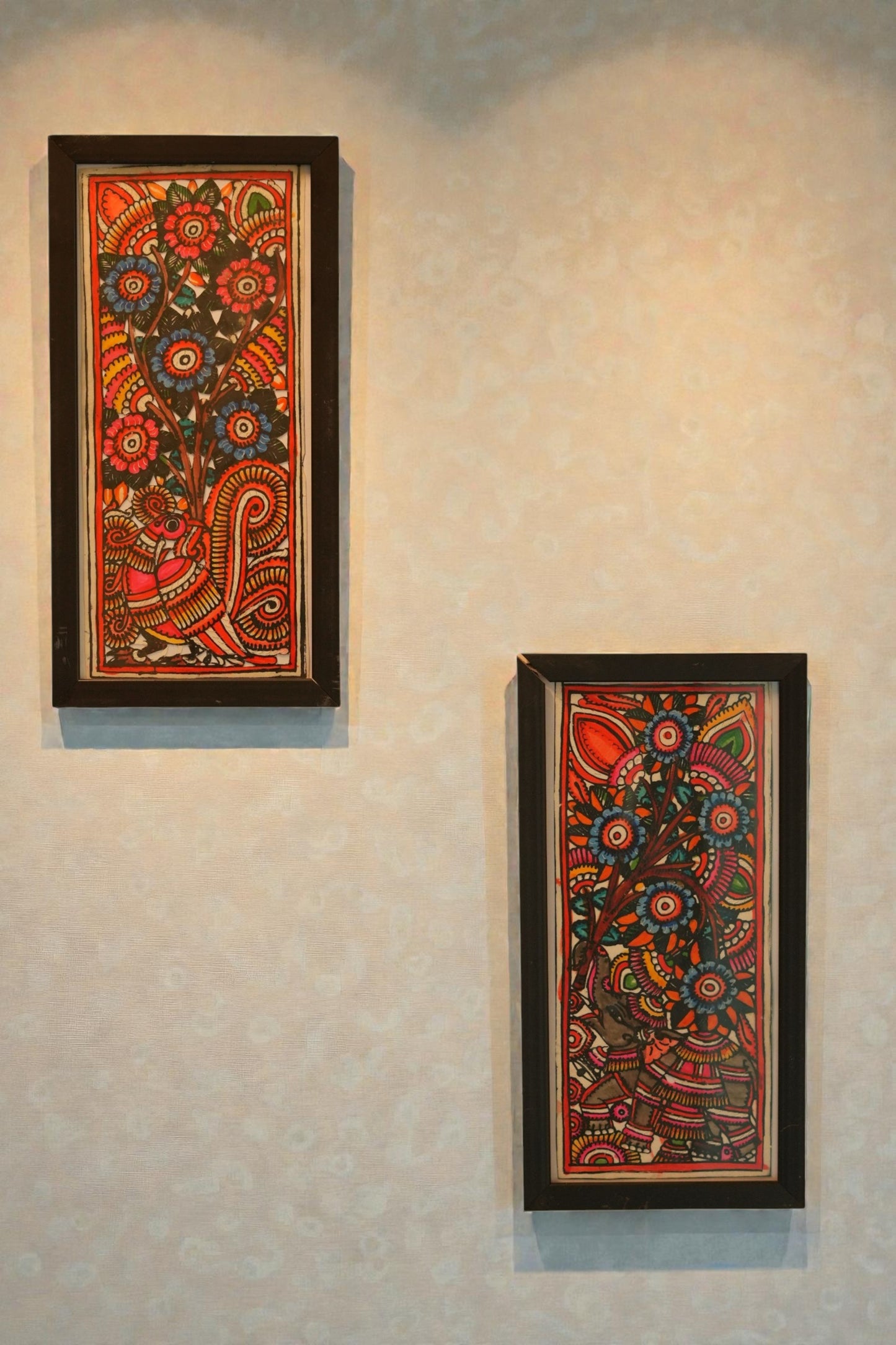Peacock wall frame