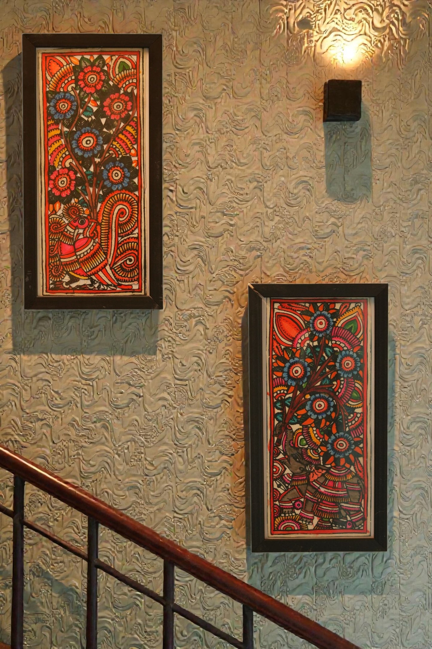 Peacock wall frame