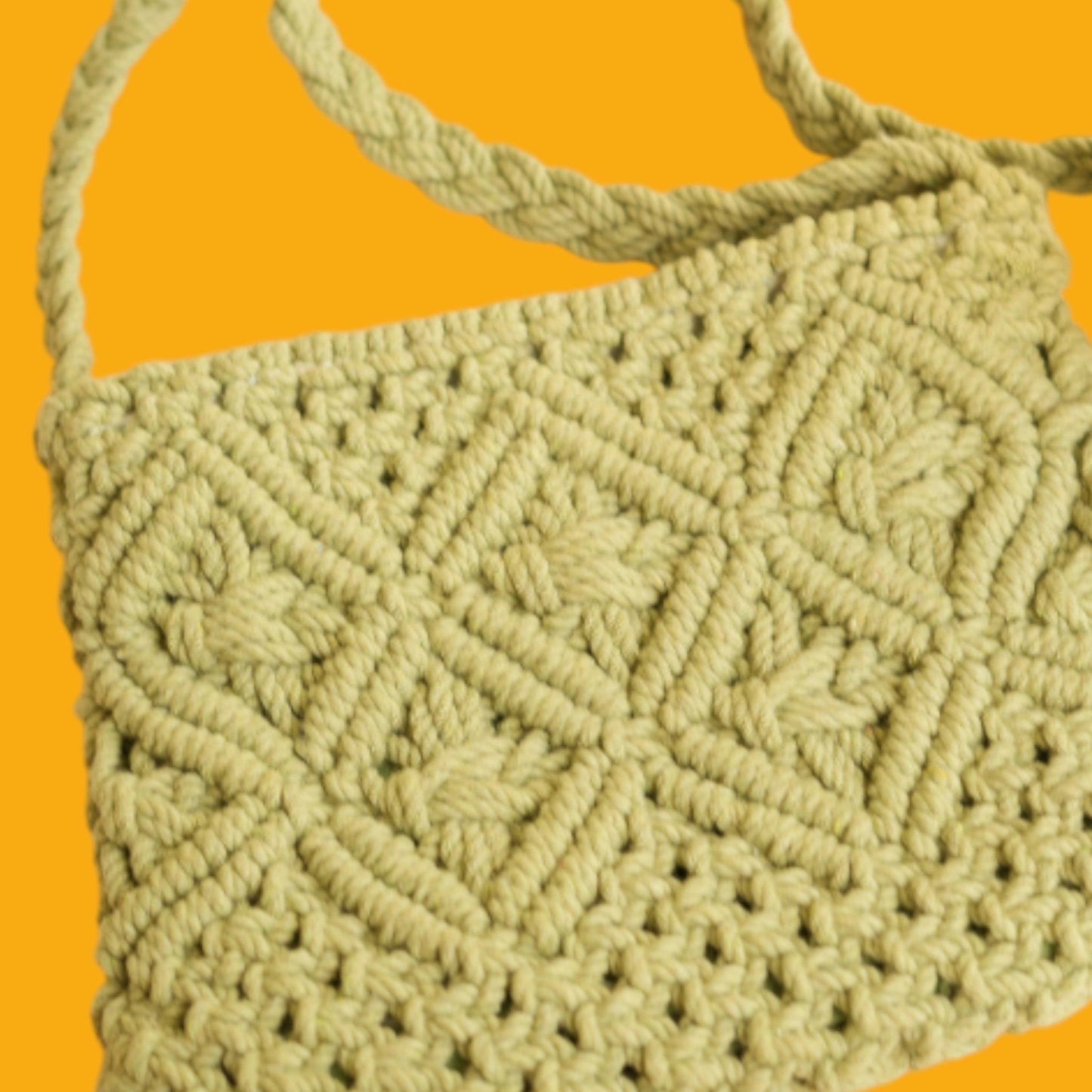 Olive macrame Sling Bag